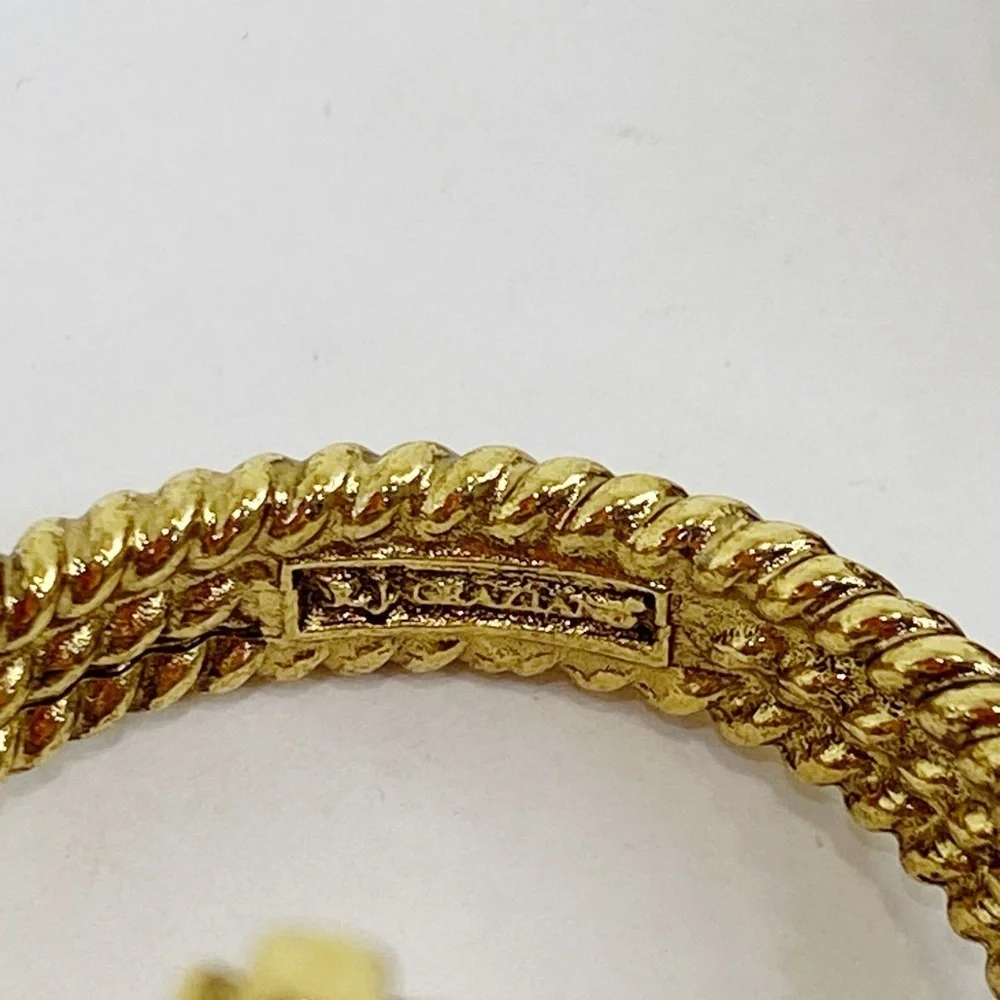 RJ Graziano Gold Crown Pearl Embellished Napkin Rings Set Of 4